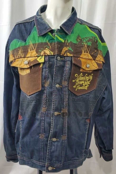 Akademiks Other - Akademiks Denim Jacket XL Southwestern Cowboy Indian Native America Jean Jacket